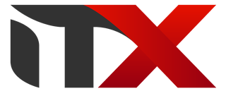 ITX logo i sort og rød