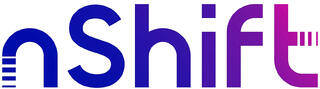 nShift logo i graderte farger fra blå til indigo